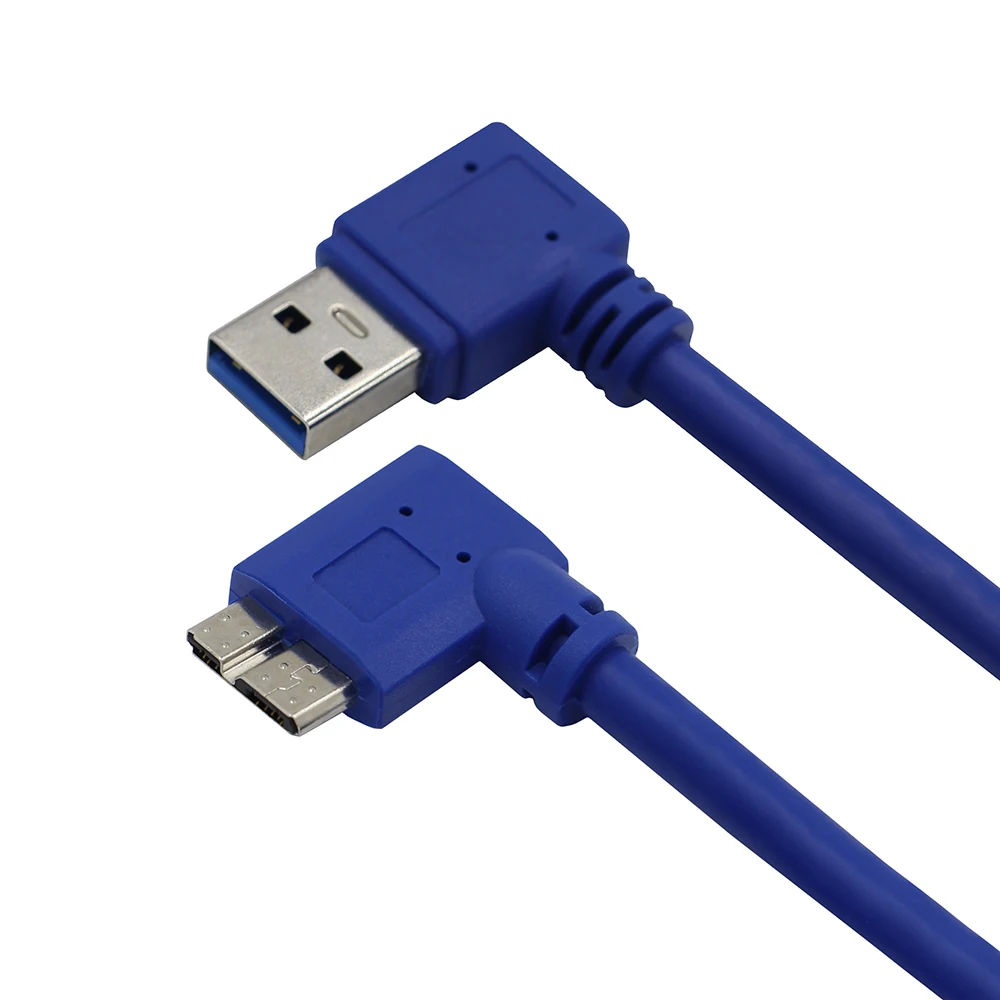 

30cm Short Right Angled Micro USB 3.0 Data Sync Charging Cable for USB3.0 Mobile Hard Disk