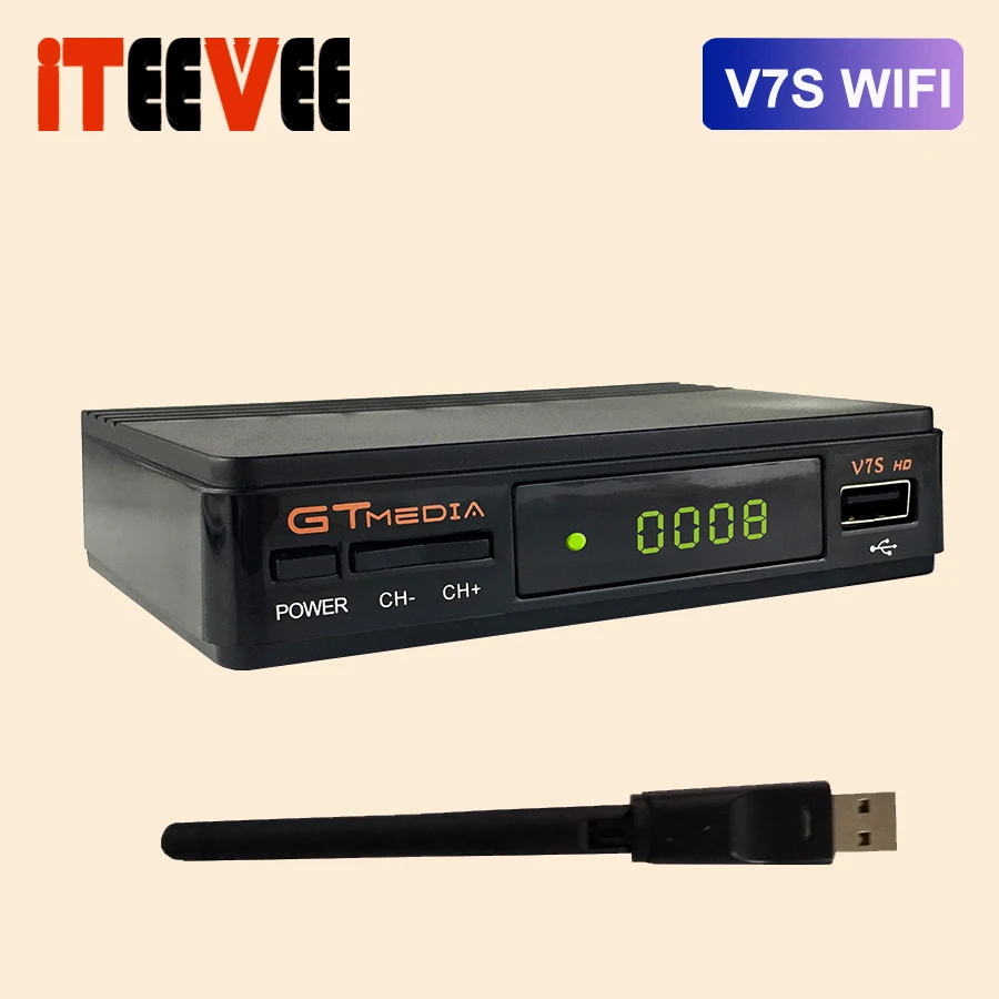 Оригинальный Freesat Мини цифровой спутниковый ТВ-приставка приемник V7S HD DVBS2 Suppport