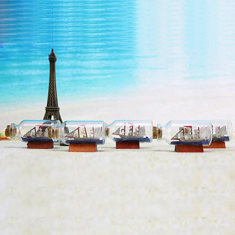 5 шт. Средиземноморский пиратский корабль Желая бутылка парусная лодка дрейф