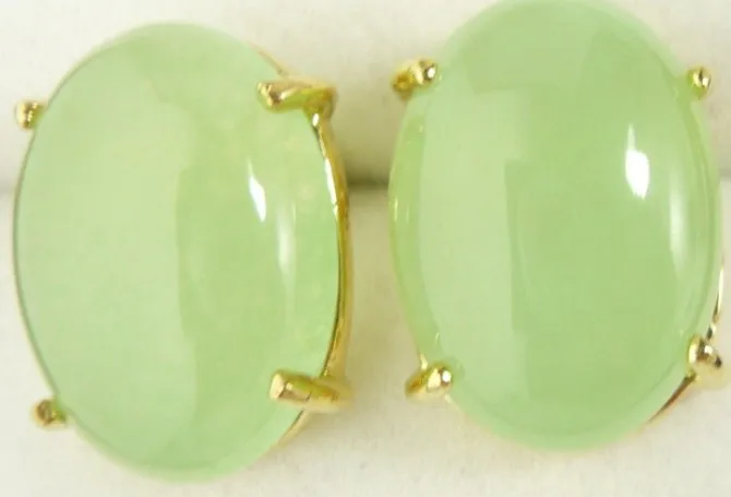 3 colors! wholesale wonderful 13*18mm 18KGP red/blue/green Natural jade Earring | Drop Earrings