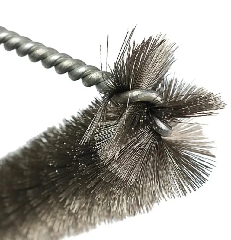 Антипригарная щетка для барбекю проволочная из нержавеющей стали с ручкой