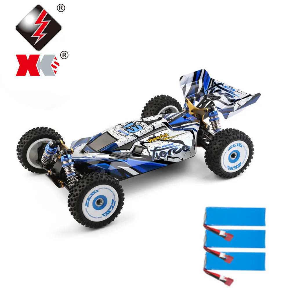 Wltoys-veh&iacute;culos teledirigidos sin escobillas 124017, bater&iacute;a mejorada de 2200mAh, 1/12 RTR, 2,4G, 4WD, 70 km/h, chasis de Metal, modelos de Juguetes-0