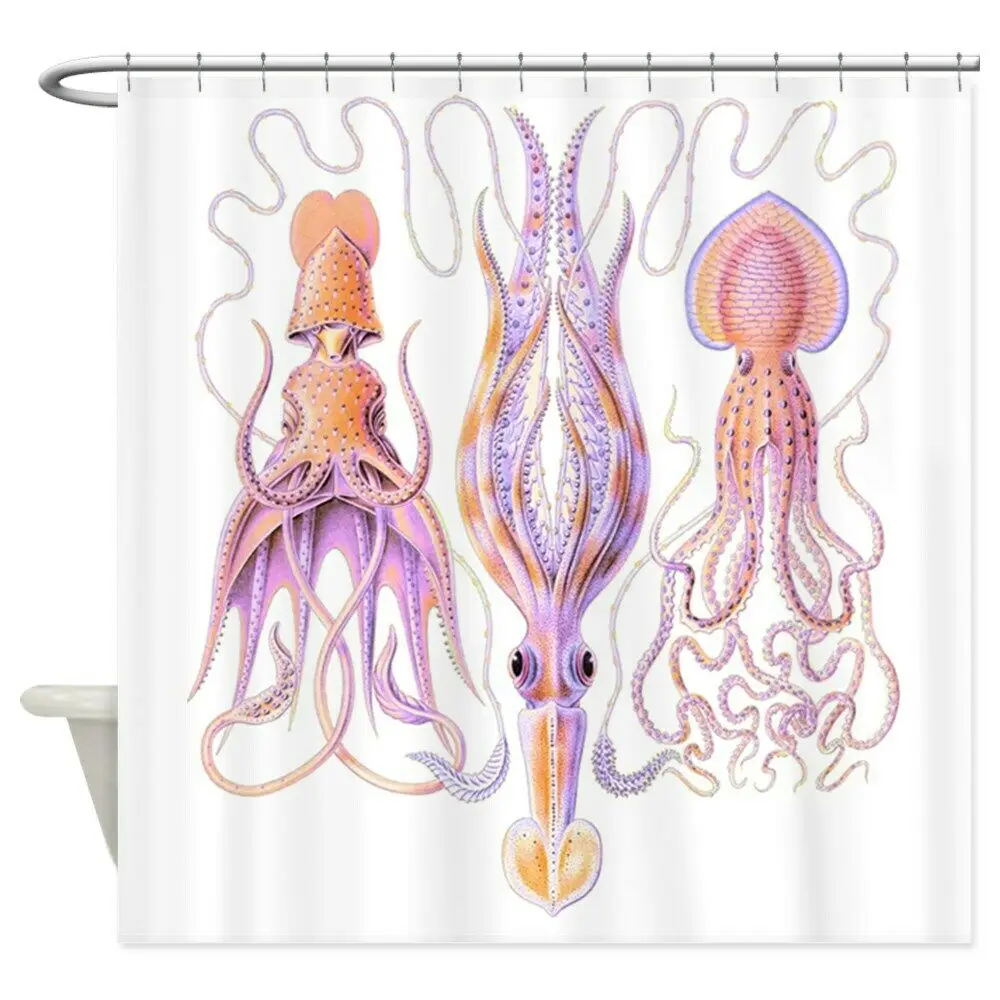 

Unique Octopus Trio Decorative Fabric Shower Curtain