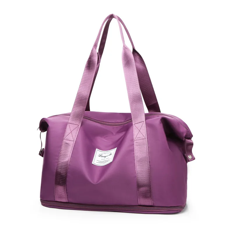 TINYAT Women's Handbags waterproof dry wet separation shoulder Travel bag Multifunction Large Capacity Expandable Storage Bag
