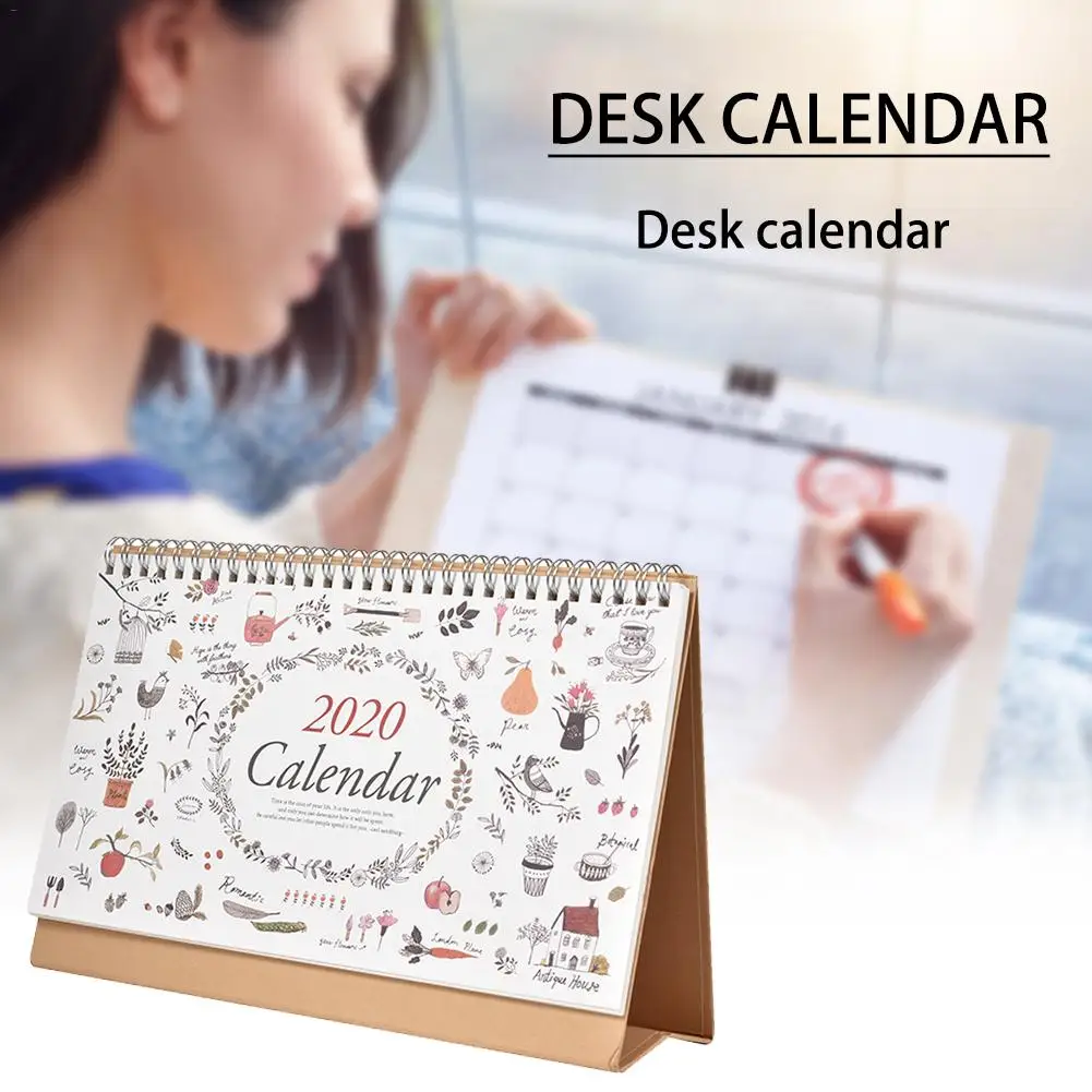 Лидер продаж 2020 Настольный календарь планировщик двухсторонний стоячий стол
