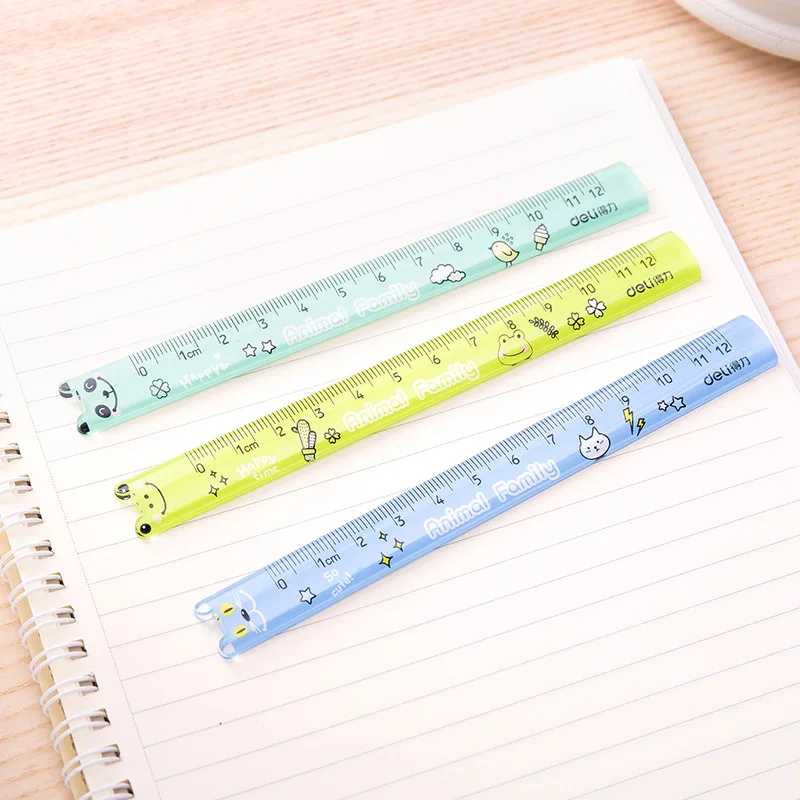 

1PC Kawaii Frog Bear Cat Straight Ruler Measure Study Drawing Student Stationery School Office Supply Gift