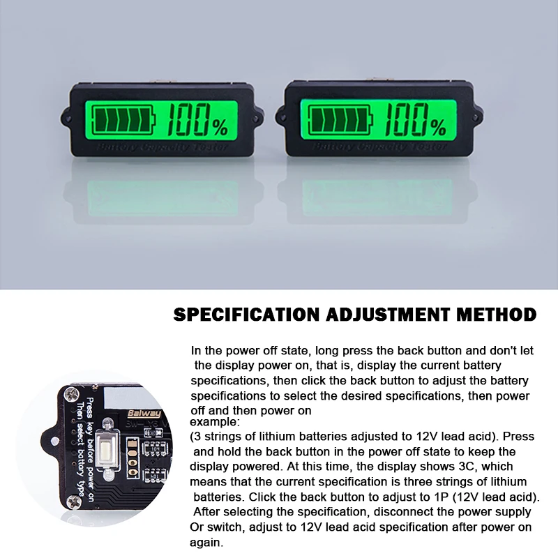 Встроенный индикатор емкости аккумулятора LY6N тестер Вольтметр для свинцово