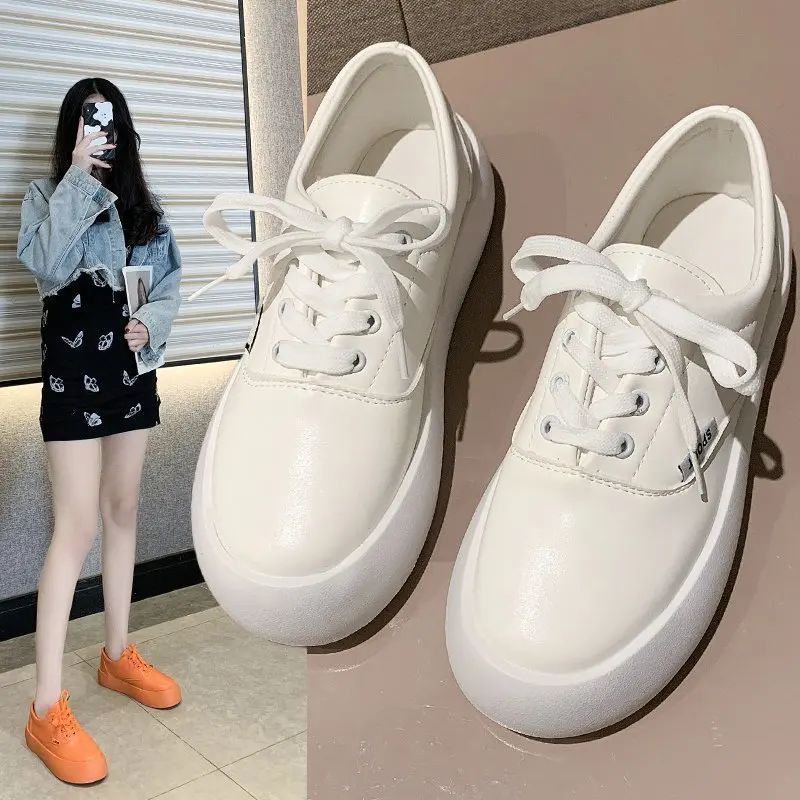 

Женские кроссовки на танкетке со шнуровкой, Повседневные Удобные кроссовки на платформе с вулканизированной подошвой, модель 2021 года