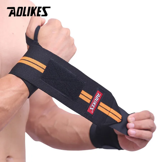 Aolikes 1 шт. спортивный браслет на запястье для спортзала, браслет на запястье, поддержка запястья, шина, переломы карпального туннеля, напульсники для фитнеса - Цвет: Orange