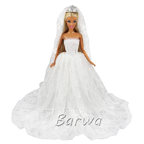 No Doll Ручная работа, высокое качество, розовые вечерние, свадебные, принцесса, кукла, аксессуары, Одежда для куклы-Барби, лучший подарок, куклы, платье для девочки - Цвет: No Doll