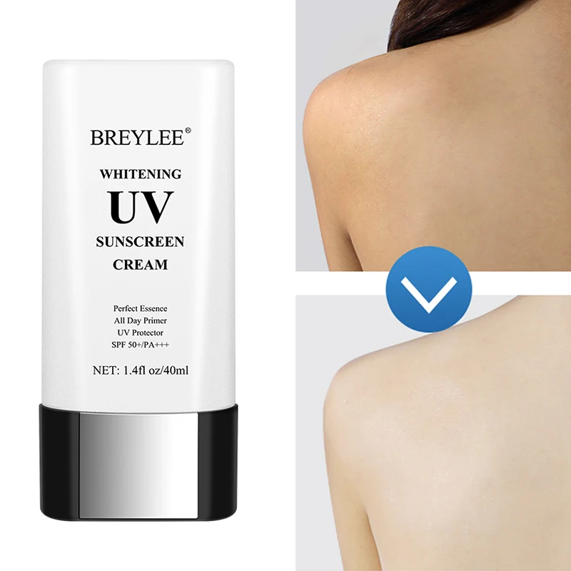 

BREYLEE Whitening UV Sunscreen Cream SPF50 Sunblock PA+++ Moisturizing Anti Aging Dust Oil Control Reduce Melanin Skin Care 40ml