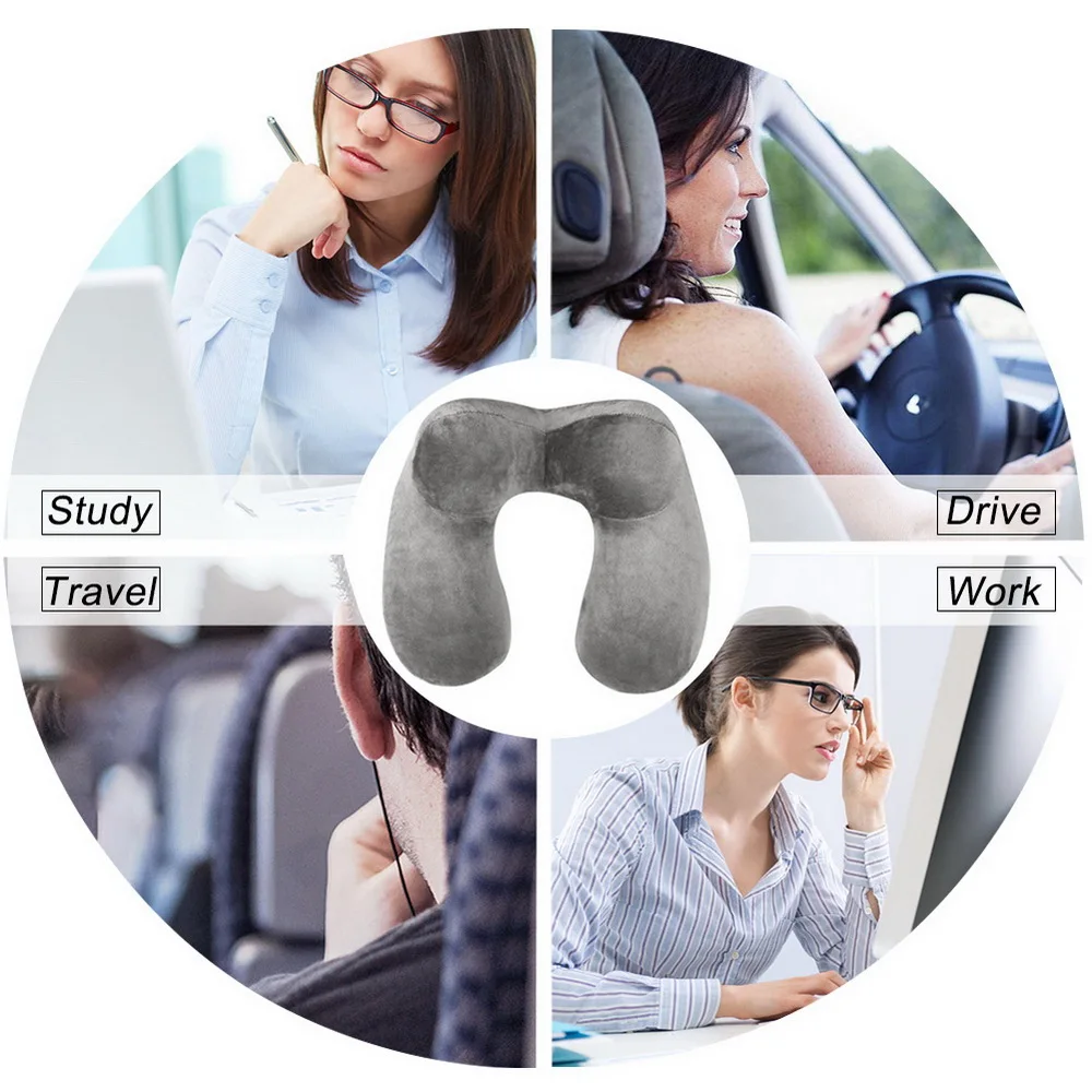 Junejour надувная u образная подушки путешествия подголовник для путешествий с