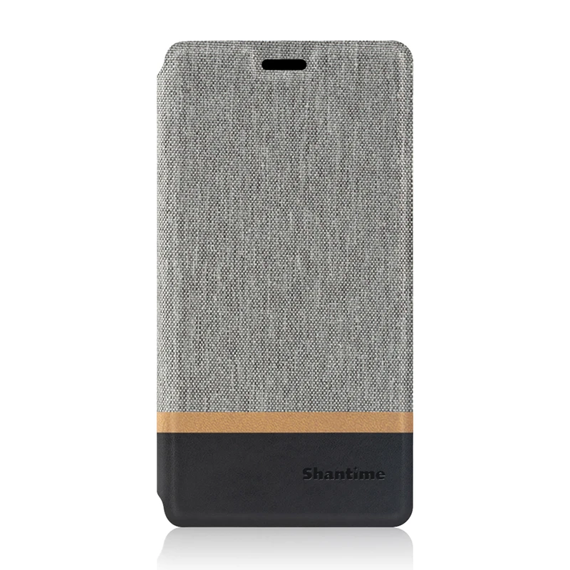 Gray Холщовый чехол для телефона из искусственной кожи для Oukitel K9, флип-чехол для Oukitel K9, деловой чехол, Мягкая силиконовая задняя крышка - Цвет: Gray