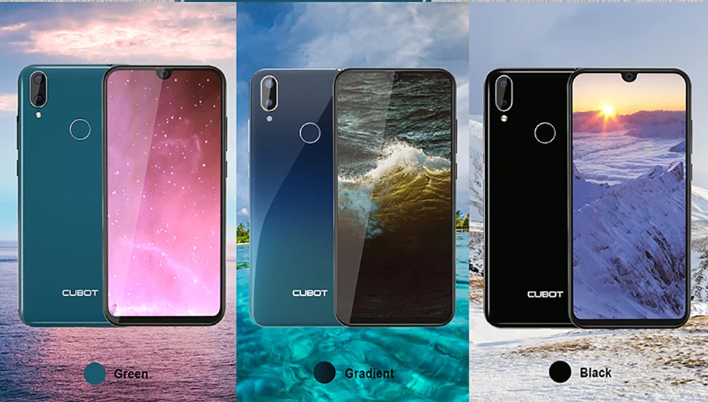 Смартфон Cubot R19 5,7" 19:9 Waterdrop полный экран, 3 Гб+ 32 ГБ Android 9,0 Pie MT6761(Helio A22) Задняя Двойная камера 13МП распознавание лица 4G LTE Телефон 2800мАч