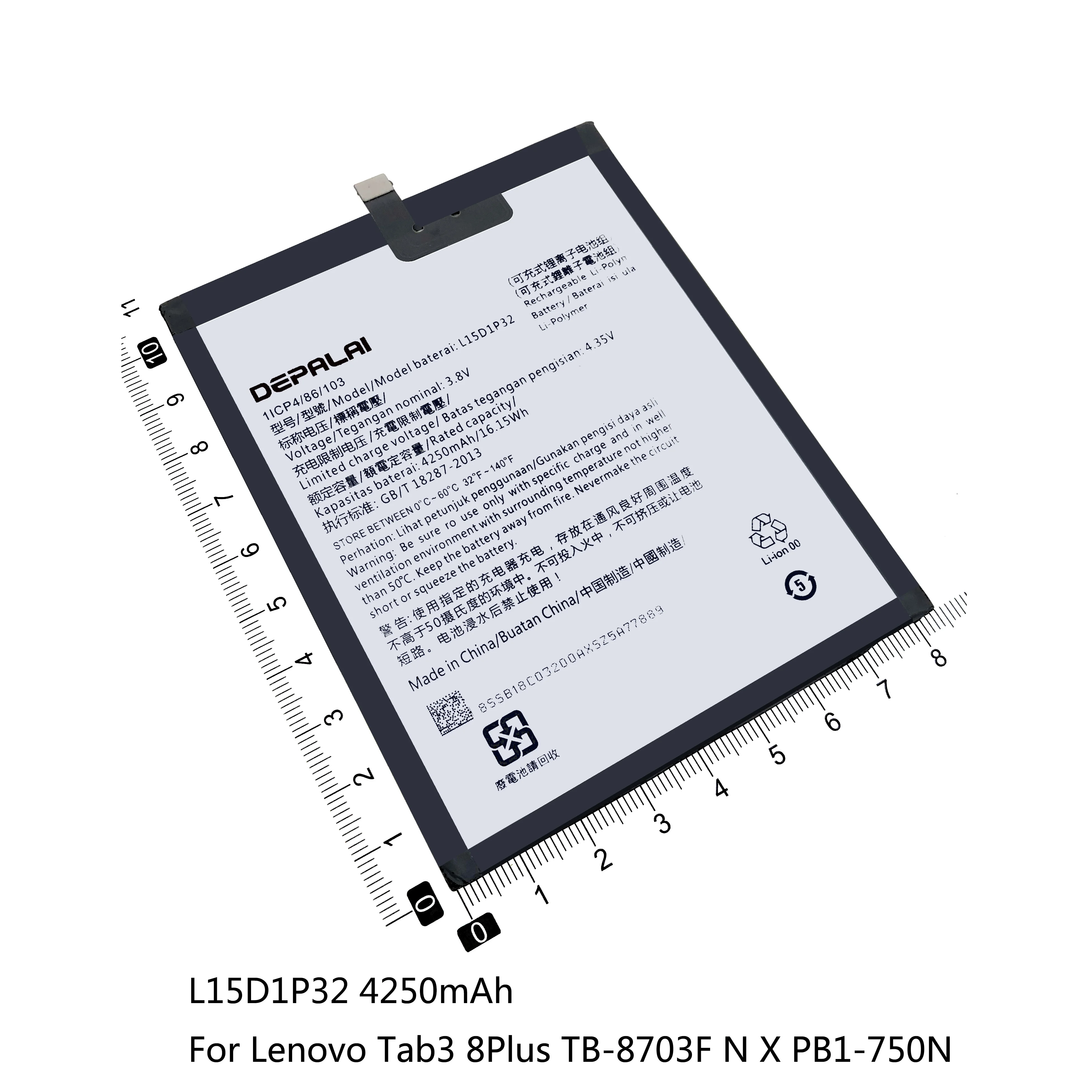 L15D1P32 L16D1P34 L18D1P31 L18D1P32 батарея для Lenovo Tab3 8 плюс TB 8703F/N PB1 750N Tab4 8504N планшет M10 X605L