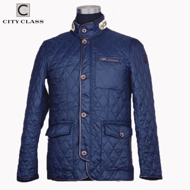 CITY CLASS 2020 New Spring Autumn Mens Coat Quilted Jacket Business Casual Fashion Bomber Jacket Coats for Male 8006