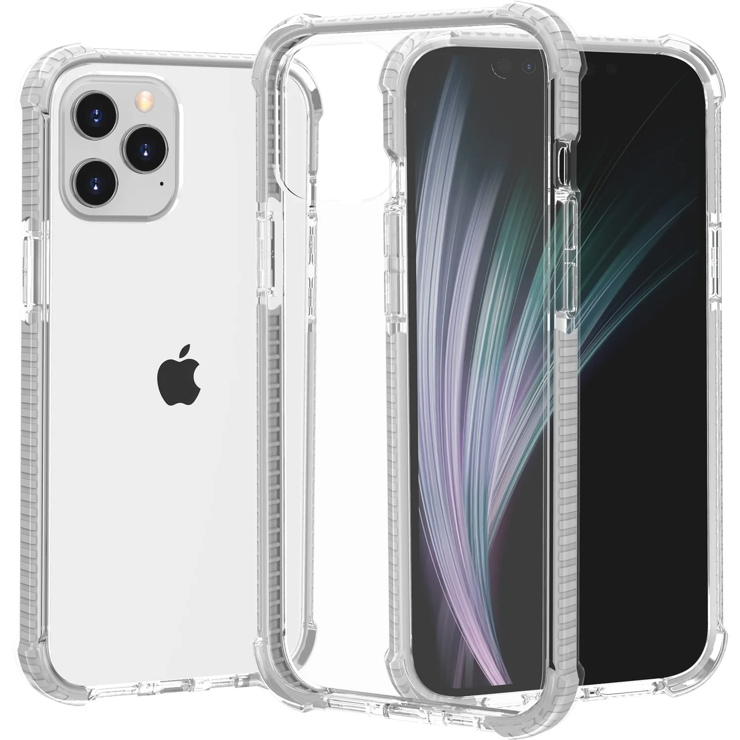 

for iPhone 11 12 Pro Max Mini Case Clear Heavy Duty Protective Crystal Back Cover with Shockproof Bumper Casefor iPhone X XR