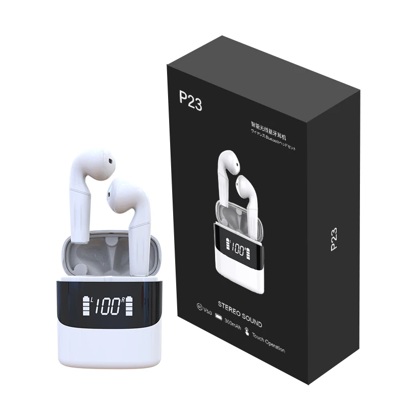

P23 Tws Touch Control Stereo Earphone With Charging Case Bluetooth True Wireless In-Ear Earphones Waterproof Earbuds Headset