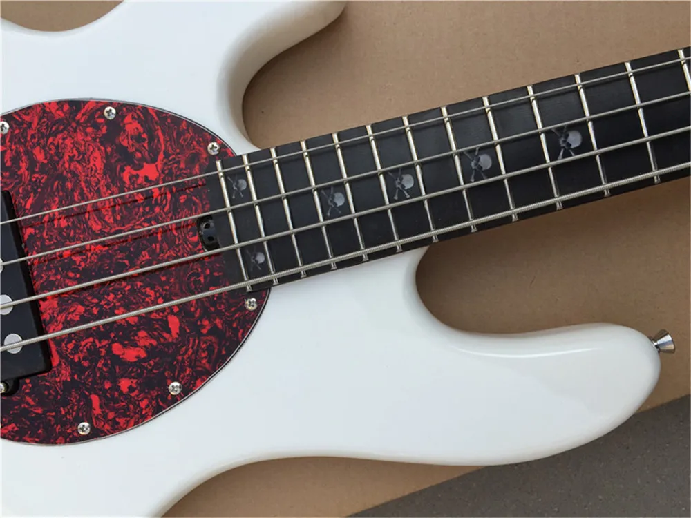 Китайский заводской товар 4-струнная белая сабля бас-гитара бесплатная доставка |