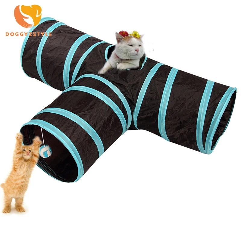 

Hot 4/5 Holes Foldable Pet Cat Tunnel Indoor Outdoor Small Dog Cat Training Toy for Cat Rabbit Animal Play Tunnel Tube Portable