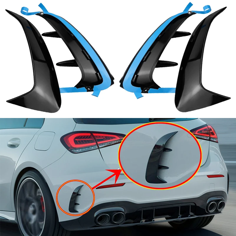 Пара задних фитилей спойлер на бампер канаты разветвители для Mercedes Benz W177 AMG Line