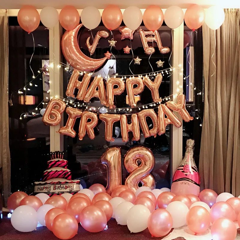 Взрослый день рождения декоративная буква алюминиевый шар для дня День