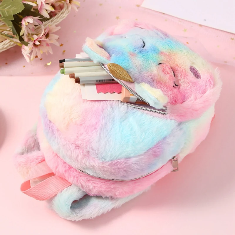 

Cute Unicorn Bag Mini Unicorn Backpack Bags Mini Pink Back Pack Schoolbag Plush Unicorn Backpack Children's Cartoon School Bag