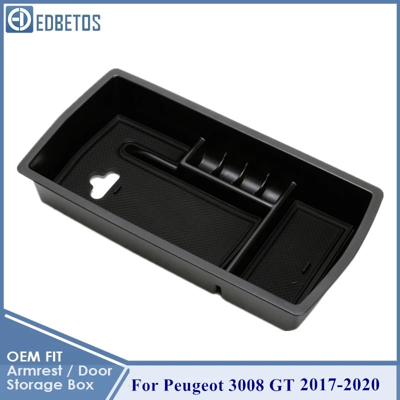

For 2017 2018 2019 2020 2021 Peugeot 3008 3008GT 4008 5008 Accessories Center Console Organizer Tray Only Black