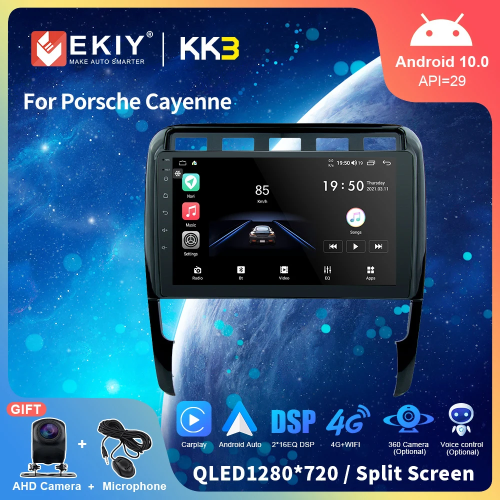 

Автомобильное радио EKIY 1280*720P QLED DSP Android 10, GPS-навигация, стерео, мультимедийный видеоплеер, головное устройство без DVD