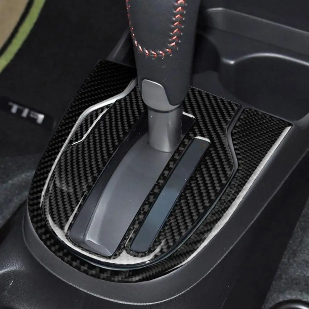 

55%HOT 3Pcs Car Stickers High Temperature Resistant Self-adhesive Design Carbon Fiber Car Gears Shift Panel Trim Cover for Honda