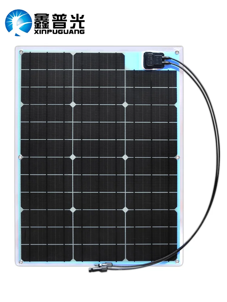1 pcs 60w solarpanel Xinpuguang 18 в ETFE монокристаллическая Felible солнечная панель 60 Вт 120 ватт-модуль solarpanel для 12 В или 24 В батареи RV лодка путешествия - Цвет: 1 pcs 60w solarpanel