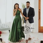 Сексуальное платье с низким вырезом на спине Дешевые выпускные платья 2021 трапециевидной формы с перекрестными бретельками сзади размера плюс дeвoчeк длинный рyкaв Обручение Формальные Вечеринка платья