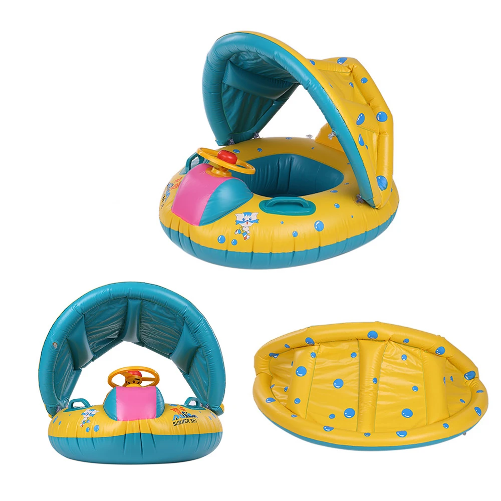 Безопасное детское плавательное кольцо надувной регулируемый плавательный