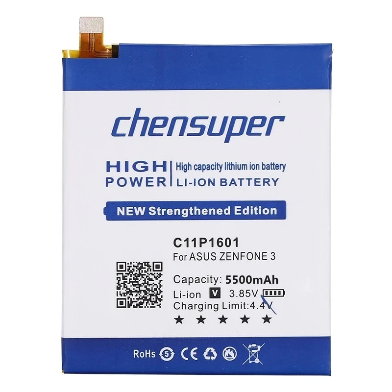 Аккумулятор chensuper 5500 мАч C11P1601 для ASUS ZENFONE 3 аккумулятор ZENFONE3 ZE520KL Z017DA Для ZenFone live