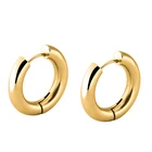 Мужские Круглые амулеты из нержавеющей стали круглые серьги-обруч, титановые серьги-кольцо в стиле панк