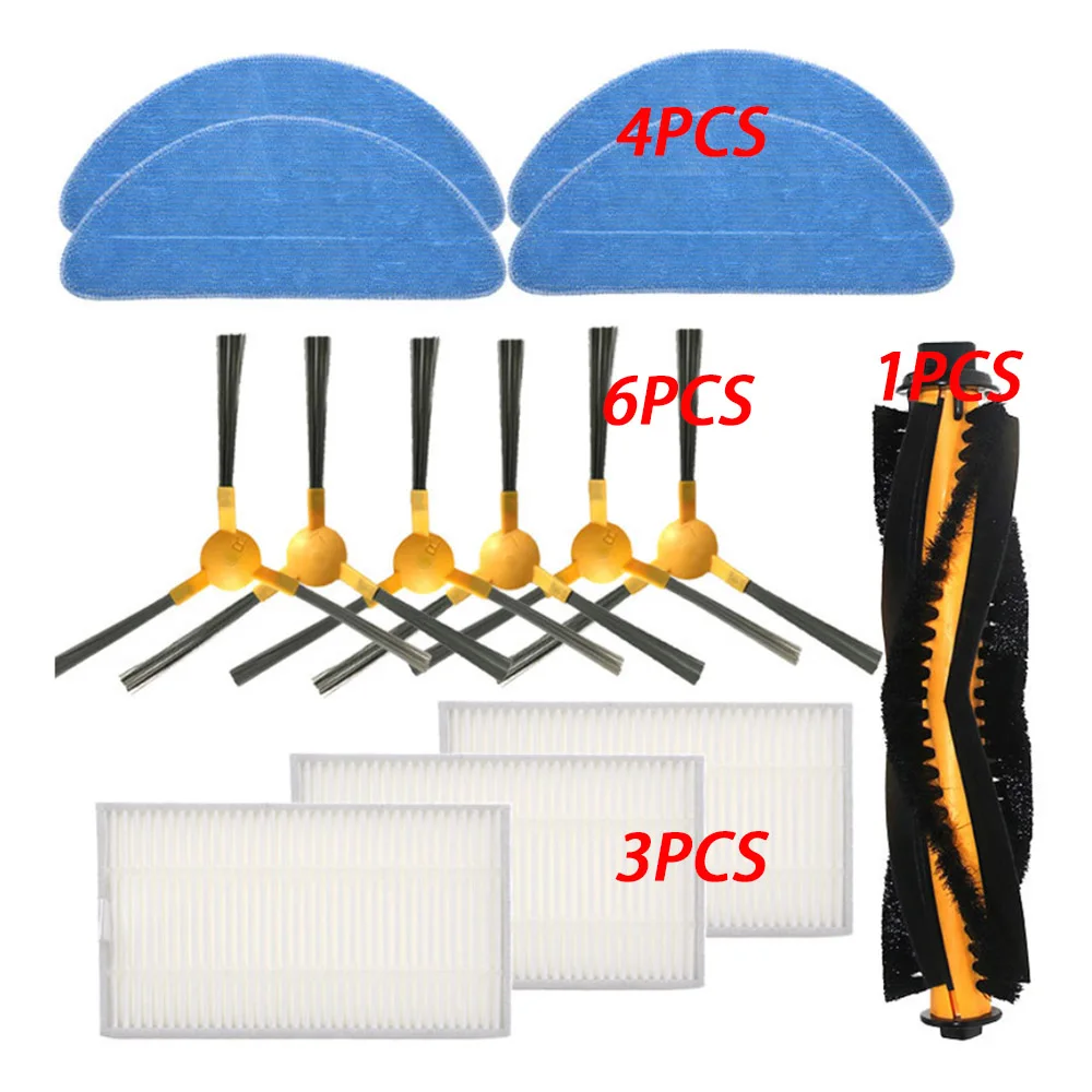 

For LIECTROUX C30B Mop Cloths Filter Main Brush Side Brushes Cleaning Mop for Proscenic 800T/820S Vacuum Cleaner Spare Parts