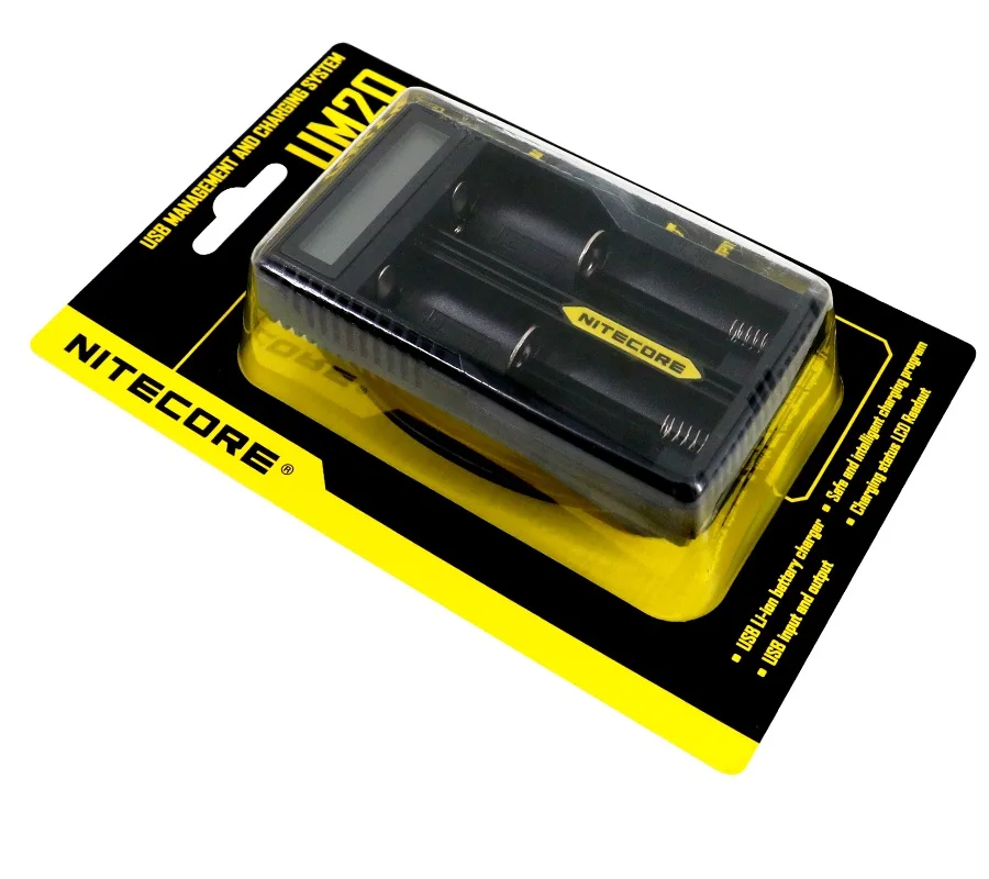 NITECORE UM20 умное зарядное устройство для аккумуляторов ЖК-дисплей Дисплей USB кабель