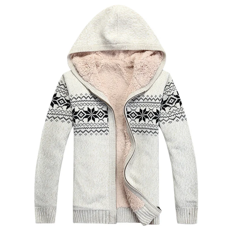 

Кардиган мужской зимний с капюшоном и принтом, 4 цвета