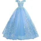Милое 16 светильник, Голубое Бальное Платье с открытыми плечами, 15 платьев для выпускного вечера, Vestido De 15 Anos Quinceanera