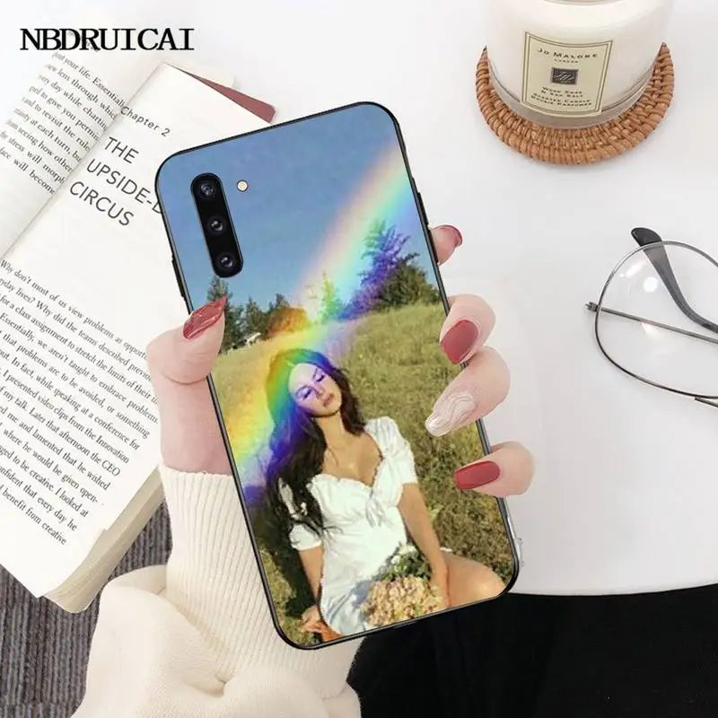 Мягкий черный Чехол PENGHUWAN Лана Дель Рей для телефона Samsung Note 3 4 5 7 8 9 10 pro M10 20 30 |