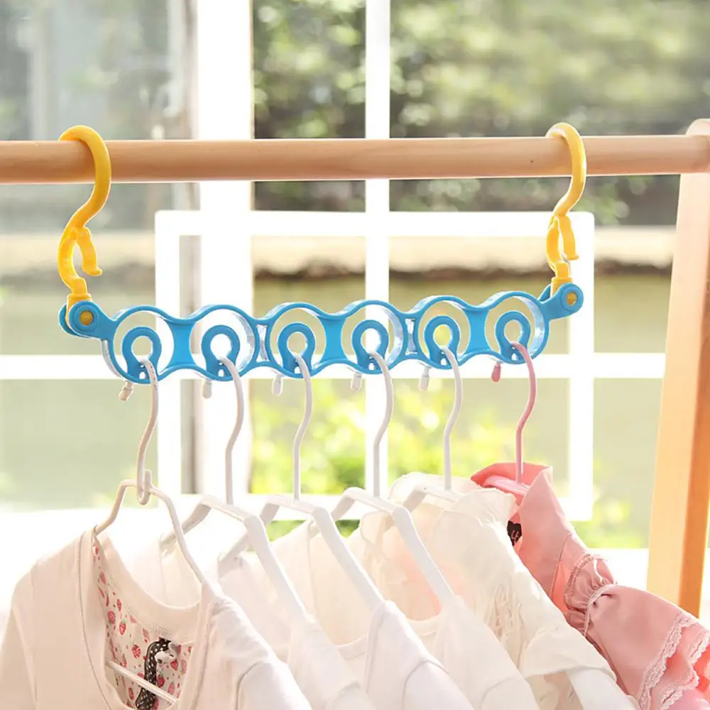 6 отверстий путешествия волшебный крючок Вешалка Ветрозащитный домашний шкаф