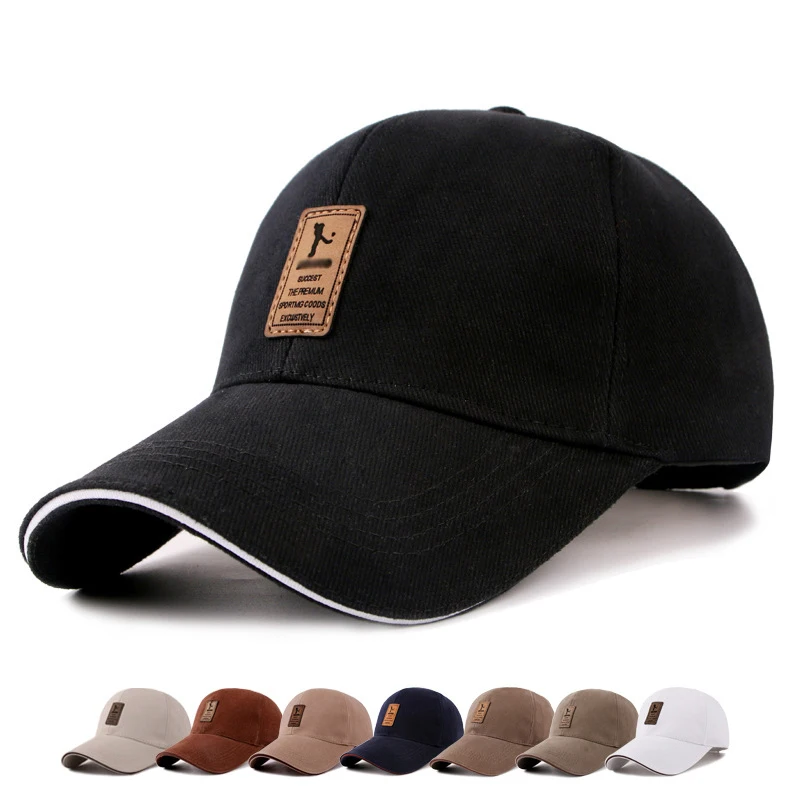 

Summer Women Men Structured Baseball Cap Solid Cotton Adjustable Snapback Sunhat Outdoor Sports Hip Hop Baseball Hat Casquette