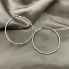 Винтажные очаровательные большие серьги-кольца со звездами, блестящие, серьги в виде больших кругов для женщин, массивные ювелирные украшения для помолвки Вечерние