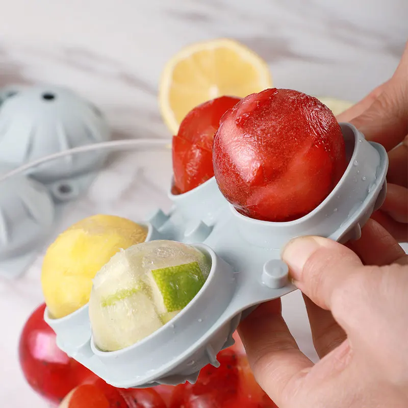 4 сетки Круглый кубик льда чайник силиконовые лоток мяч прессформы ледяной шар