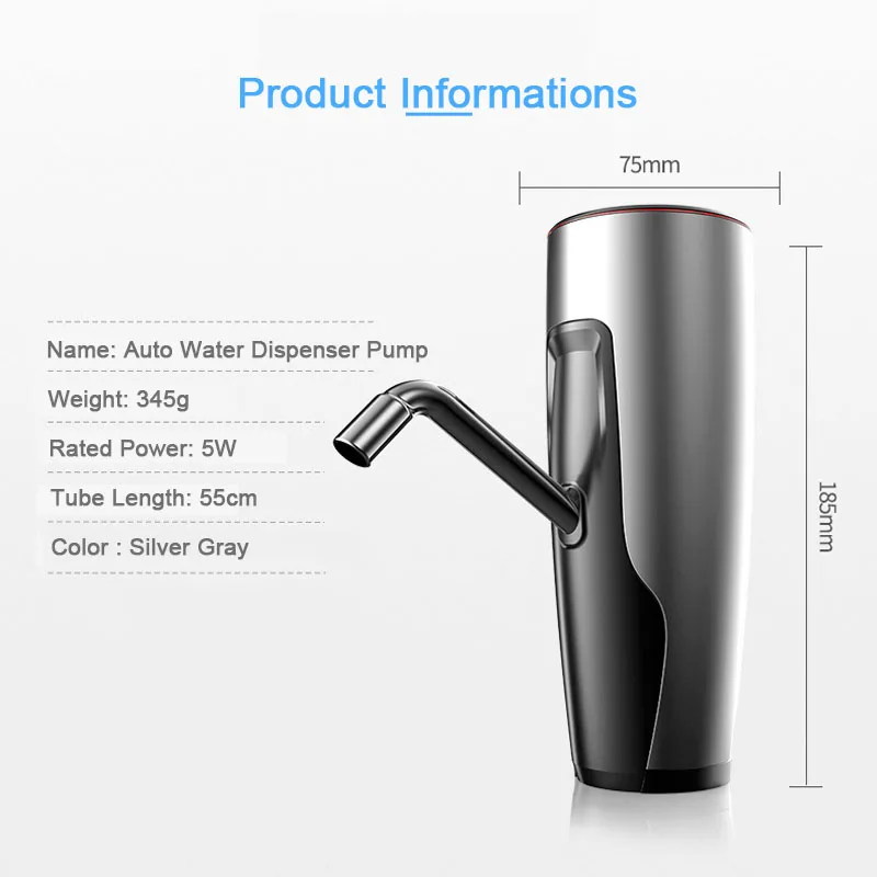 Высококачественный автоматический насос для бутылок с водой беспроводной