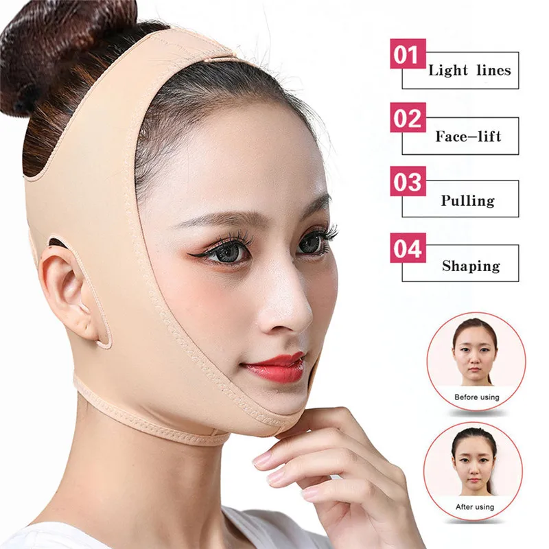 Маска повязка для подтяжки лица от двойного подбородка| |