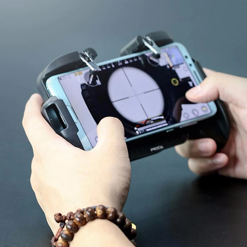 Игровой контроллер PUBG, джойстик, джойстик L1 R1, вентилятор охлаждения, металлическая кнопка пуска, стрельба, геймпад для IOS, Android, мобильного телефона