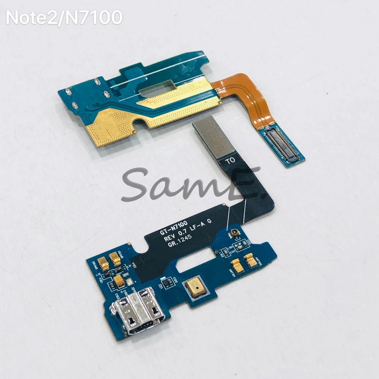 Плата гнезда USB с гибким кабелем и микрофоном для Samsung Note3 2 N900 N9005 N900A N7100 (5 штук).