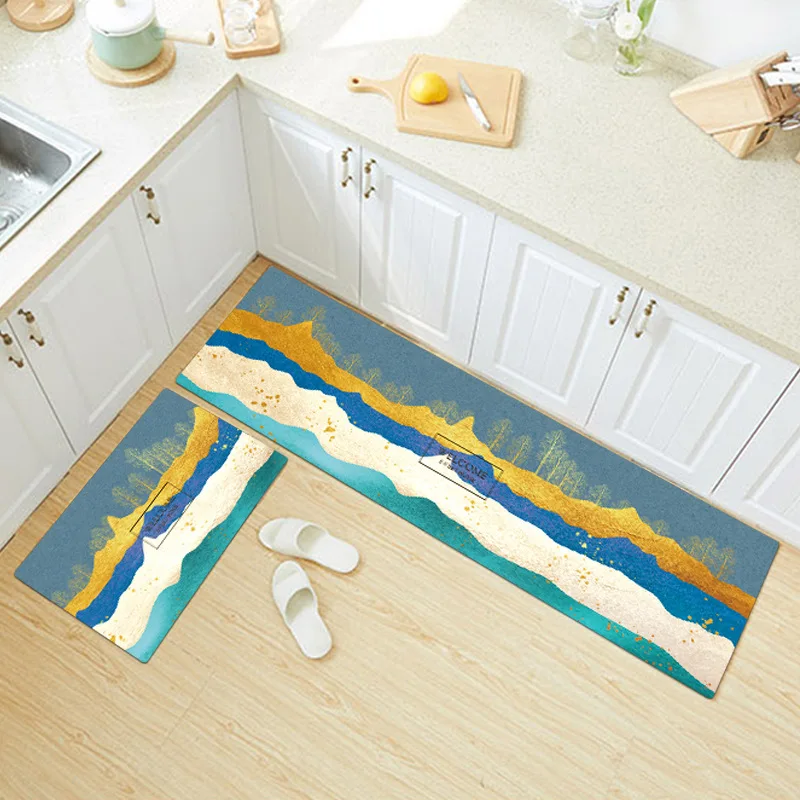 Кожаный кухонный коврик из ПВХ в скандинавском стиле маслостойкий