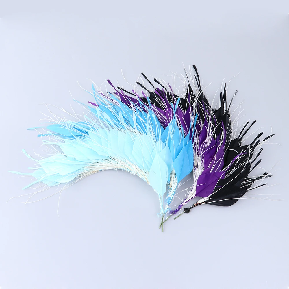 Окрашенные красочные гусиное перо цветок декоративные перья 30 см Длинные